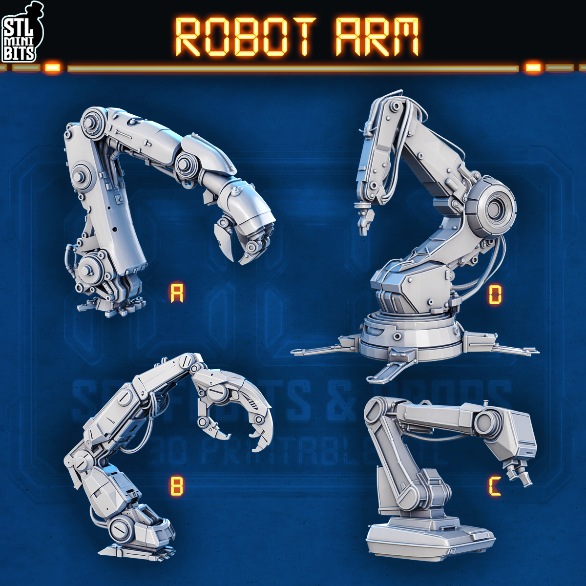 1002 SCI-FI Bits&Props – Robot Arm STL Digital